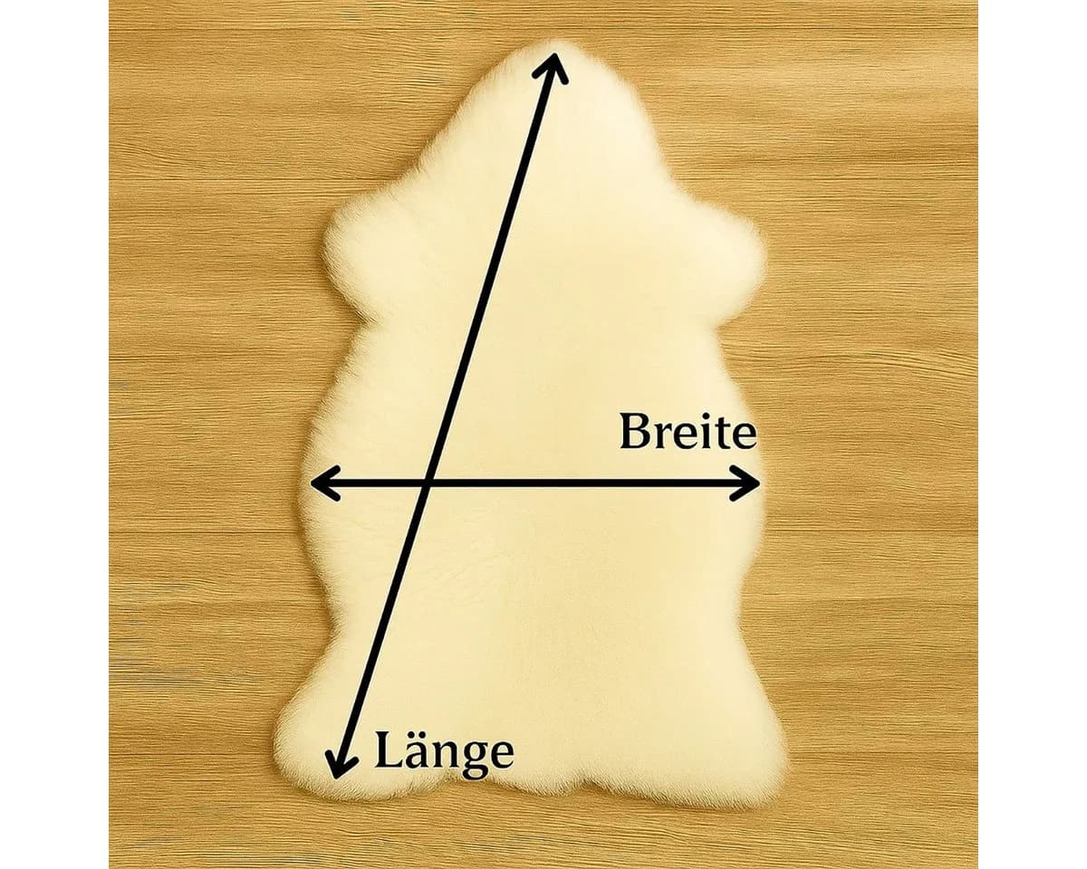 Provellus Lammfell Kurzhaar Doubleface Weiß 2. Wahl - Bild 3