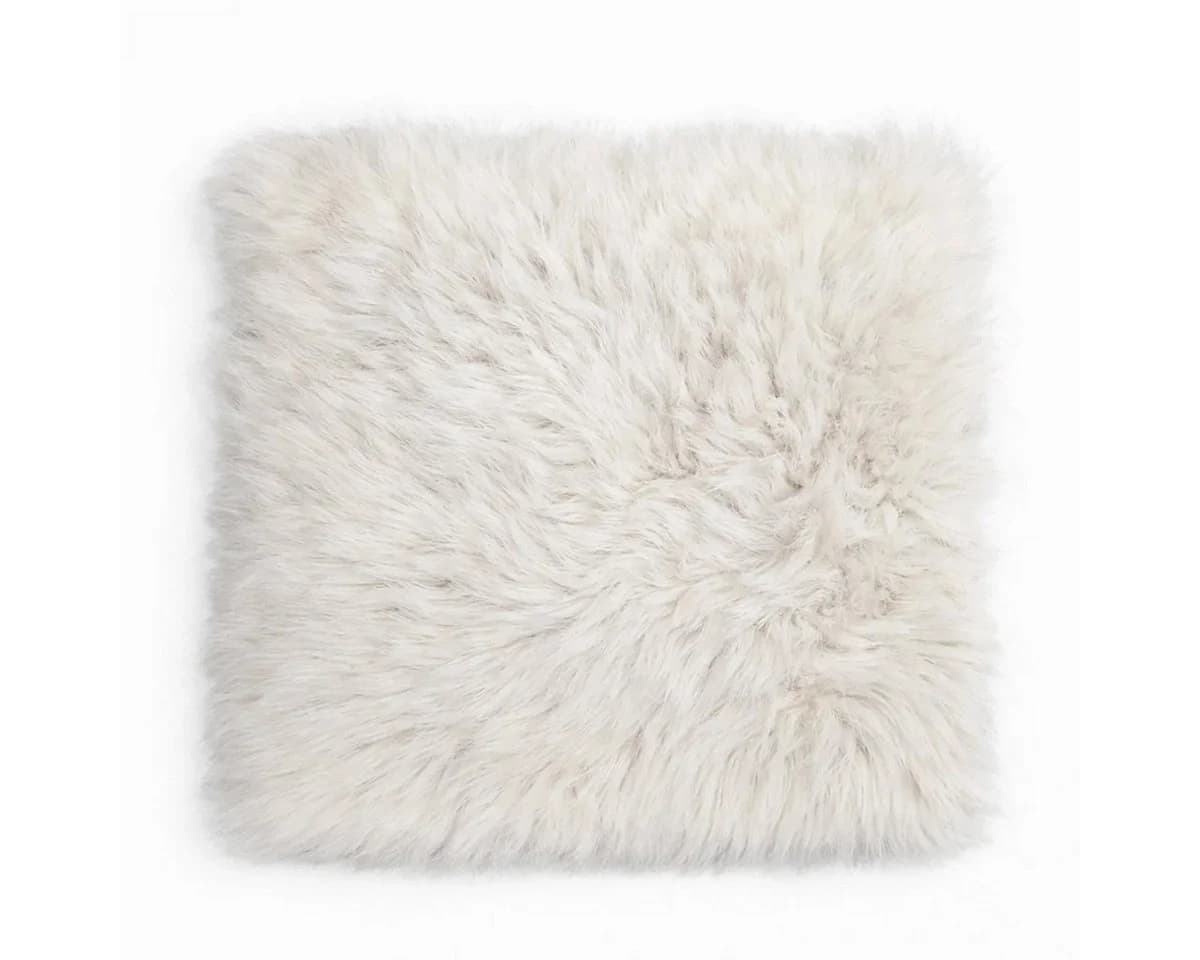 Provellus Sitzkissen Vegane Felloptik 40x40 cm Weiß - Bild 2