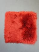 Provellus Sitzkissen Vegane Felloptik Rot 40x40 cm Bild 4
