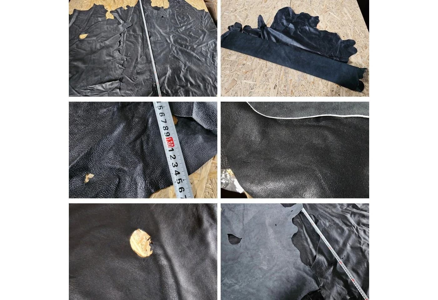 Provellus Lederteppich Ziegenleder Nappa Schwarz 1qm - Bild 2