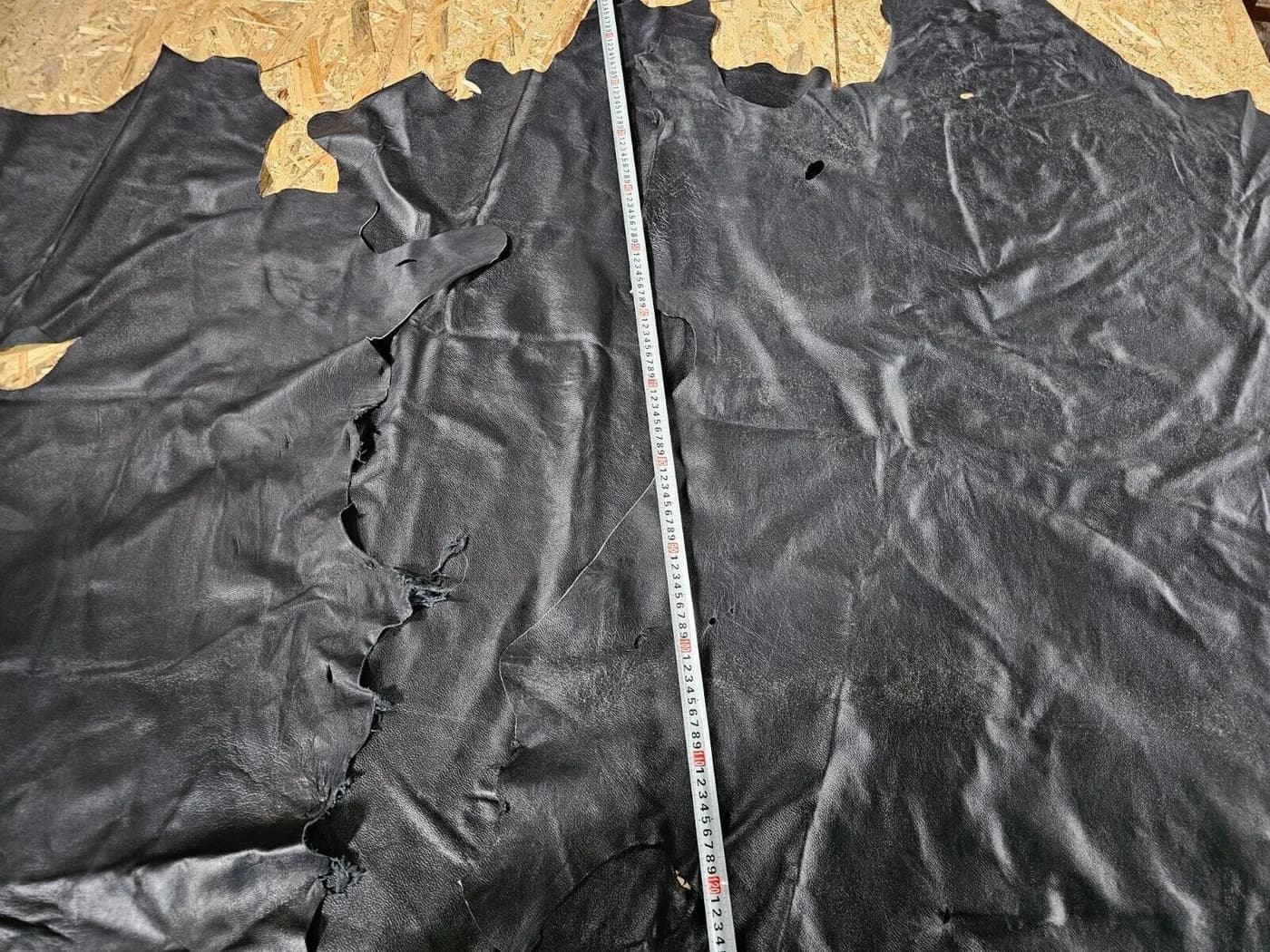 Provellus Lederteppich Ziegenleder Nappa Schwarz 1qm - Bild 5