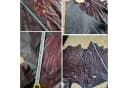 Provellus Lederteppich Ziegenleder Nappa Schwarz-Rot 1qm Bild 2