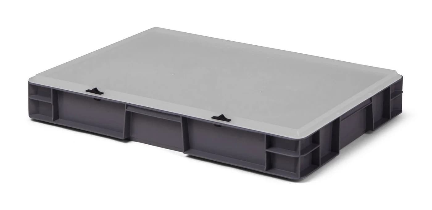 1a-Topstore Aufbewahrungsbox Grau Stapelbar mit transparentem Deckel - Bild 2