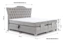 Fun Möbel Boxspringbett FAUSTO Elektrisch mit Topper Stoff Wind Bild 3