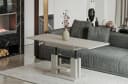 Endo-Moebel Couchtisch Iso 110/170 cm Beige Schwarz Höhenverstellbar Bild 2