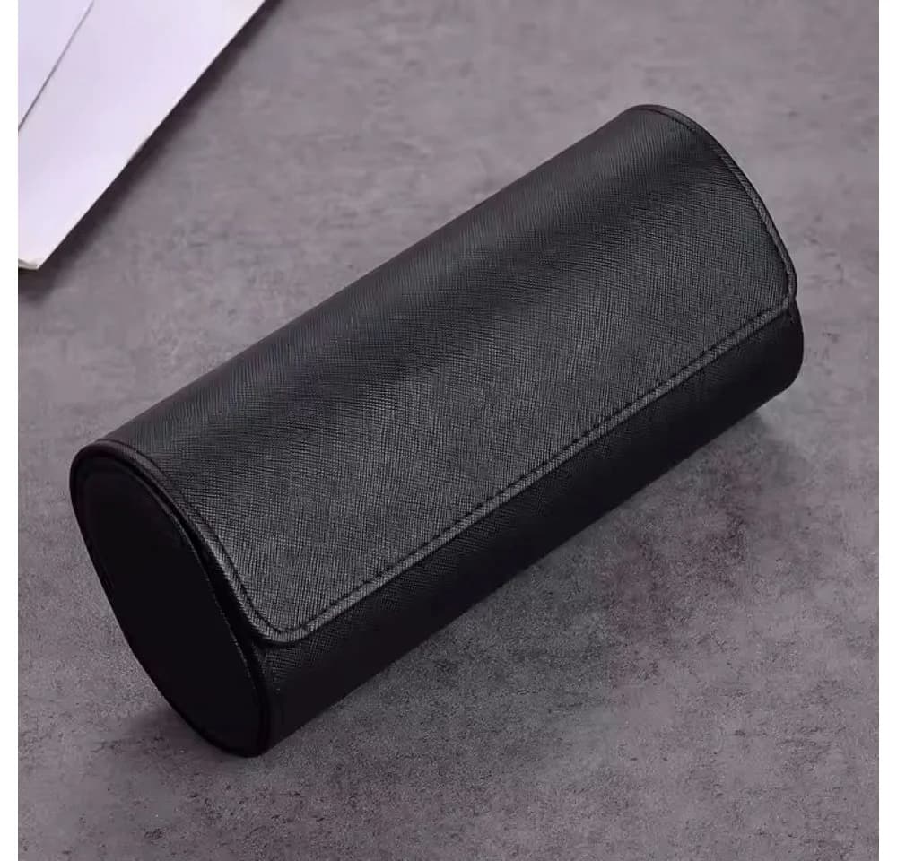 Tidy Uhrenbox für 3 Uhren PU-Leder Schwarz mit herausnehmbaren Kissen - Bild 4