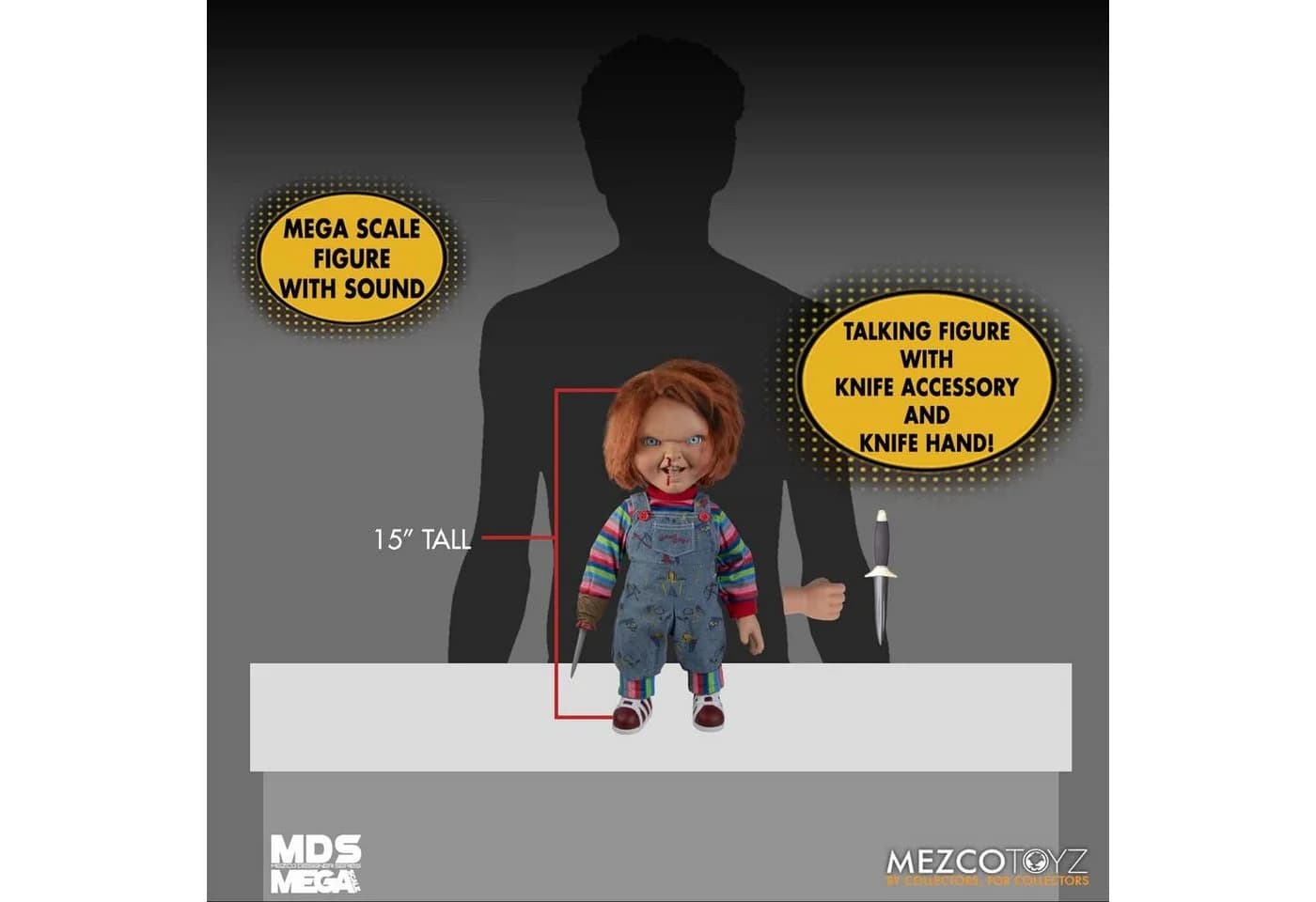 Child's Play 2 Chucky Puppe 15 Talking Mega Scale Actionfigur
