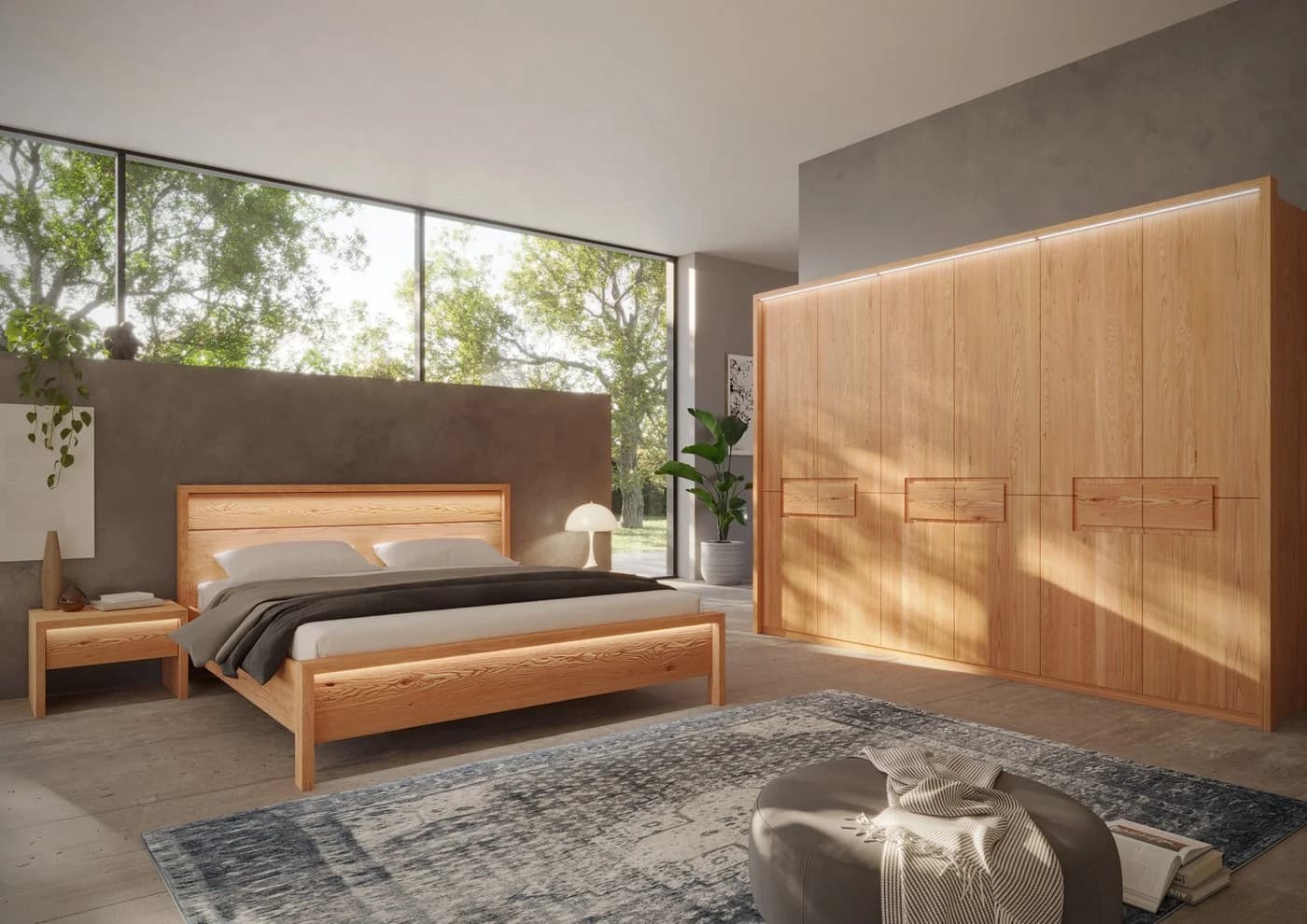 Home Affaire Nachtkonsole Léopoldine mit LED-Beleuchtung und Soft-Close - Bild 4