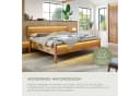 Home Affaire Ambroise Massivholzbett Wildeiche Braun LED Bild 1
