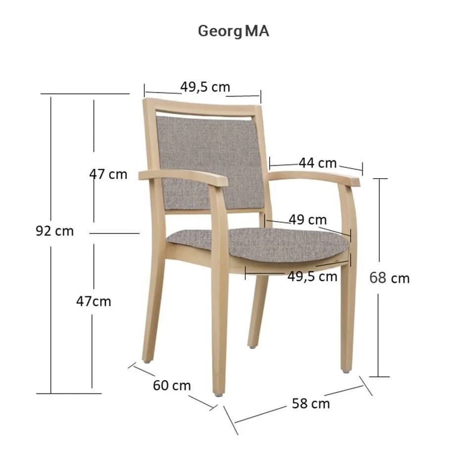 einrichtungsdesign24 Armlehnstuhl Seniorenstuhl Georg Massivholz - Bild 5