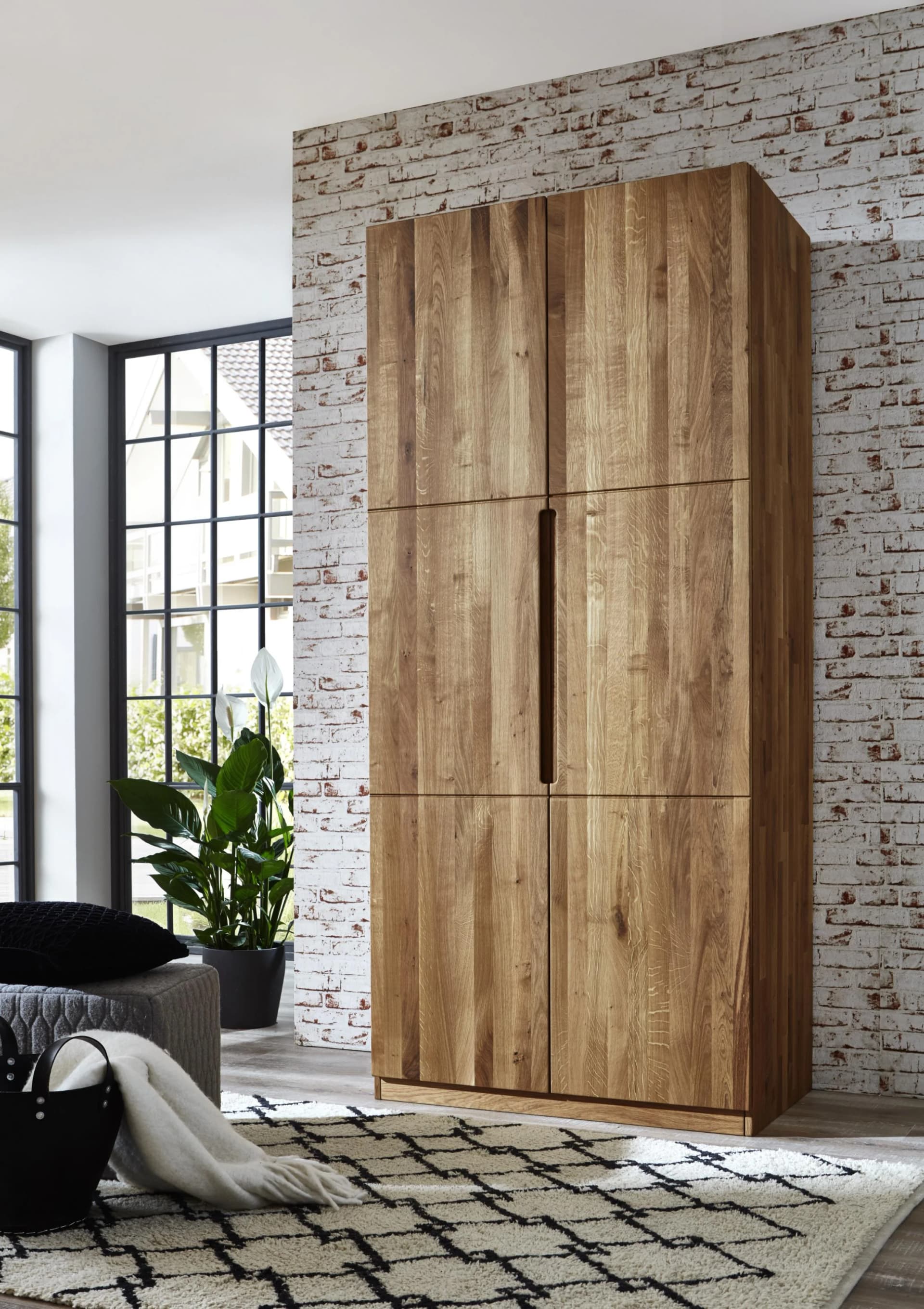 Home Affaire Kleiderschrank Azelie Wildeiche Massivholz