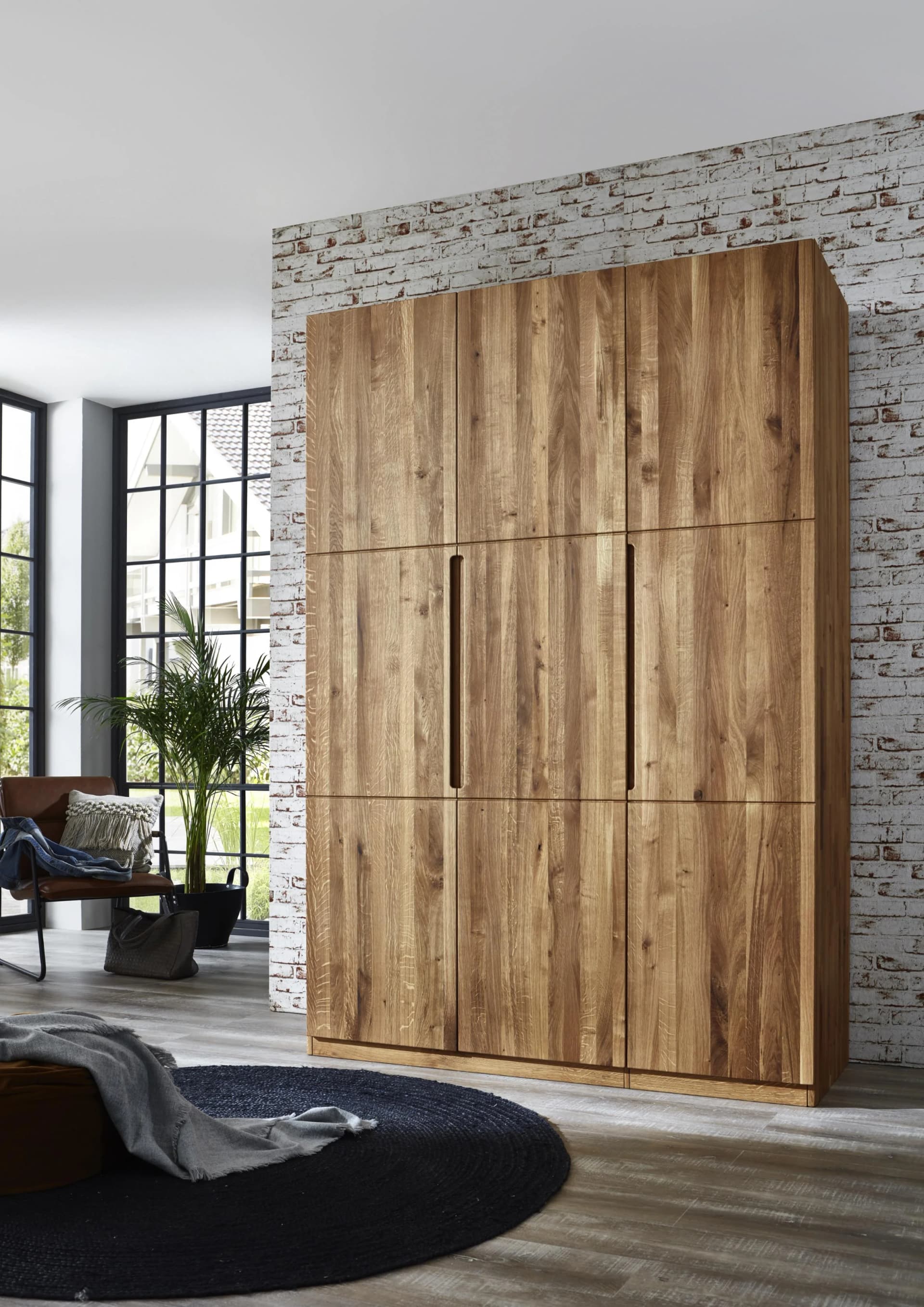 Home Affaire Kleiderschrank Azelie Wildeiche Massivholz
