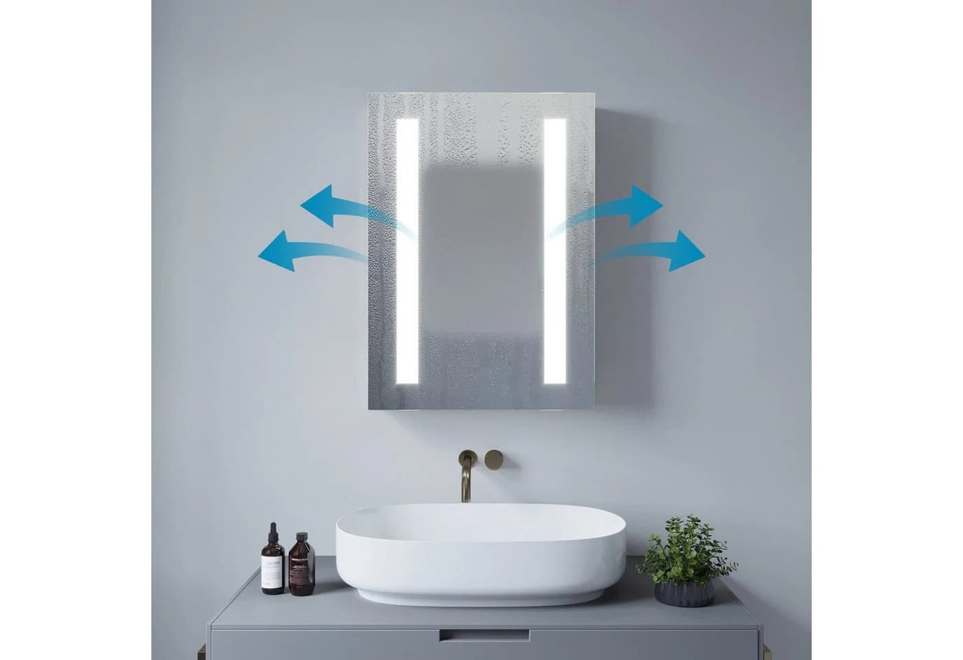 AQUABATOS Badezimmerspiegelschrank mit LED, IR-Sensor & Soft-Close - Bild 5