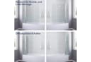AQUALAVOS Badewannenfaltwand Duschabtrennung 5 mm ESG Glas Nano-Beschichtung Bild 1