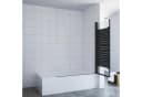AQUALAVOS Badewannenfaltwand 120x140 cm Schwarz ESG-Glas Bild 3