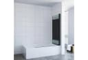 AQUALAVOS Badewannenfaltwand 120x140 cm Schwarz ESG-Glas Bild 4