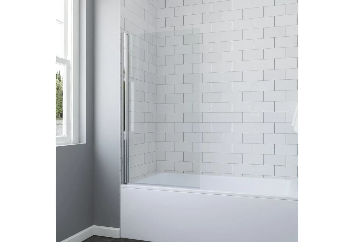 AQUALAVOS Badewannenaufsatz mit ESG Glas und Hebe-Senk-Funktion
