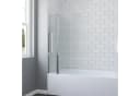 AQUALAVOS Badewannenaufsatz Glas 2-teilig Chromoptik Bild 3