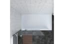 AQUALAVOS Badewannenaufsatz Glas 2-teilig Chromoptik Bild 4