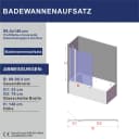 AQUALAVOS Badewannenaufsatz Glas 2-teilig Chromoptik Bild 5