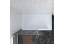 AQUALAVOS Badewannenaufsatz L-Form Duschwand 8mm ESG Glas Bild 5