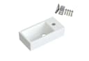 AQUALAVOS Mini Waschbecken Keramik Weiß 40,5x20x10,5 cm Bild 3