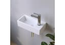AQUALAVOS Mini Waschbecken Keramik Weiß 40,5x20x10,5 cm Bild 5