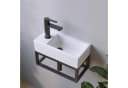 AQUALAVOS Mini Keramik Waschbecken Weiß Modern Bild 2