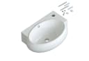 AQUALAVOS Keramik-Waschbecken Weiß Eckig-Oval mit Überlauf Bild 3