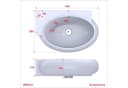 AQUALAVOS Waschbecken Keramik Weiß Eckig-Oval 44x29cm Bild 1