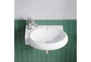 AQUALAVOS Waschbecken Keramik Weiß Eckig-Oval 44x29cm Bild 2