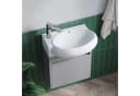 AQUALAVOS Waschbecken Keramik Weiß Eckig-Oval 44x29cm Bild 5