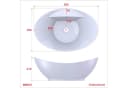 AQUALAVOS Aufsatzwaschbecken Keramik Weiß Oval mit Überlauf Bild 4
