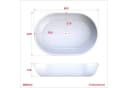 AQUALAVOS Aufsatzwaschbecken Oval Weiß Sanitärkeramik Bild 1