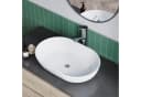 AQUALAVOS Aufsatzwaschbecken Oval Weiß Sanitärkeramik Bild 2
