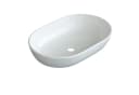 AQUALAVOS Aufsatzwaschbecken Oval Weiß Sanitärkeramik Bild 3