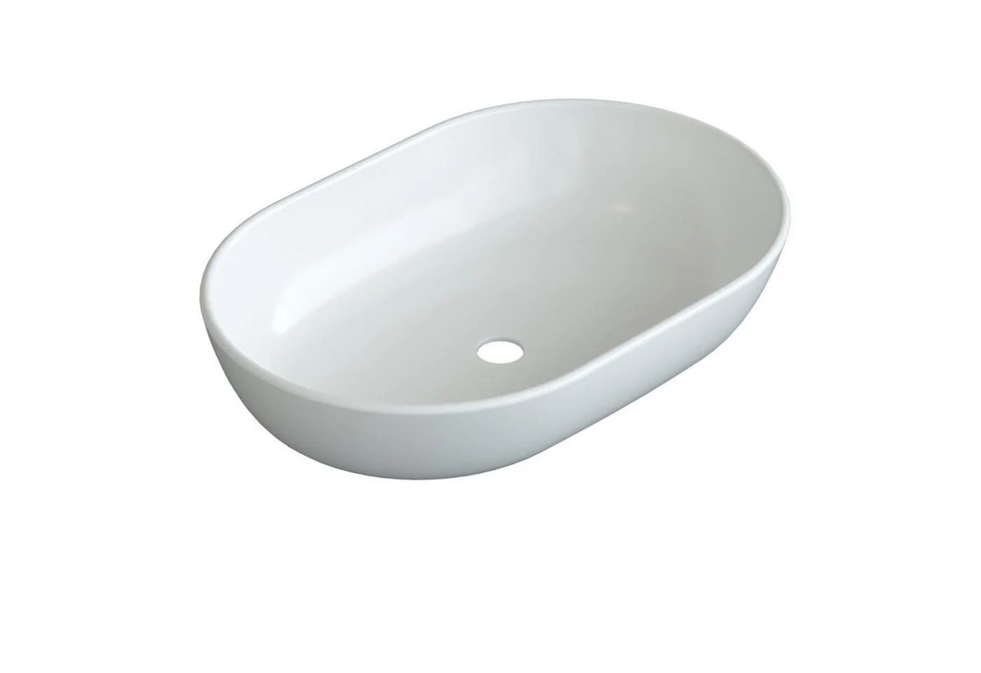 AQUALAVOS Aufsatzwaschbecken Oval Weiß Sanitärkeramik - Bild 3