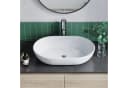 AQUALAVOS Aufsatzwaschbecken Oval Weiß Sanitärkeramik Bild 4