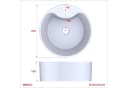 AQUALAVOS Aufsatzwaschbecken Keramik Rund Weiß Ø41cm Bild 1