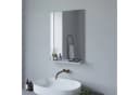 AQUALAVOS Wandspiegel mit Ablage Silber Aluminiumrahmen Kristallglas Bild 1
