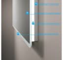 AQUALAVOS LED Badspiegel mit Touch-Sensor und Anti-Beschlag Bild 5