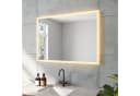 AQUALAVOS LED Badspiegel 100x70 cm Schwarz Dimmbar Anti-Beschlag Bild 1