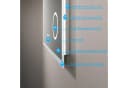 AQUALAVOS Badspiegel mit LED-Beleuchtung und Touch-Uhr, dimmbar, 120x60 cm Bild 4