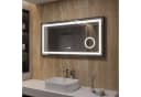 AQUALAVOS LED Badspiegel 100-120 cm Dimmbar Schwarz Bild 1