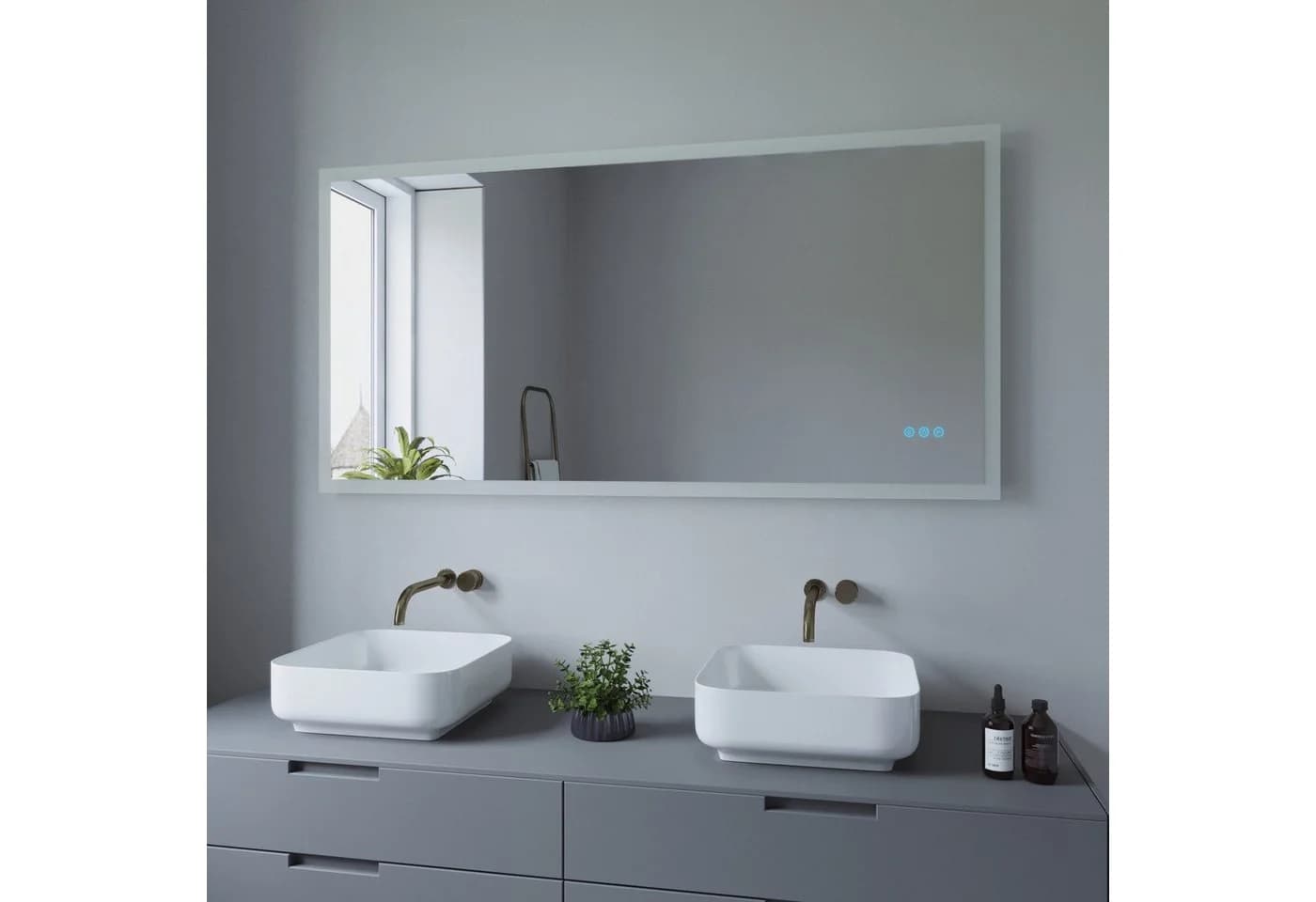 AQUALAVOS LED Badspiegel mit Beleuchtung, Touch-Sensor, Anti-Beschlag - Bild 4