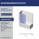 AQUABATOS Badewannenfaltwand 2-teilig L-förmig 8mm Sicherheitsglas rahmenlos Bild 1