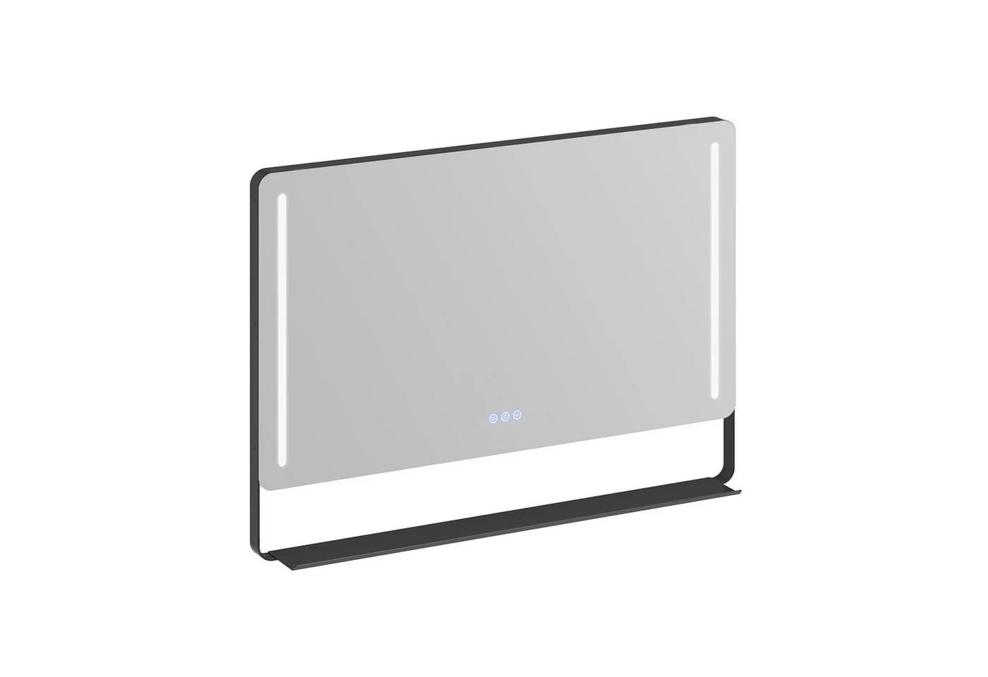 AQUABATOS Badspiegel mit LED, Ablage, Touch, Schwarz Matt - Bild 5