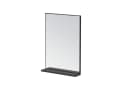 AQUALAVOS Badspiegel mit Ablage Aluminiumrahmen Schwarz matt Bild 2