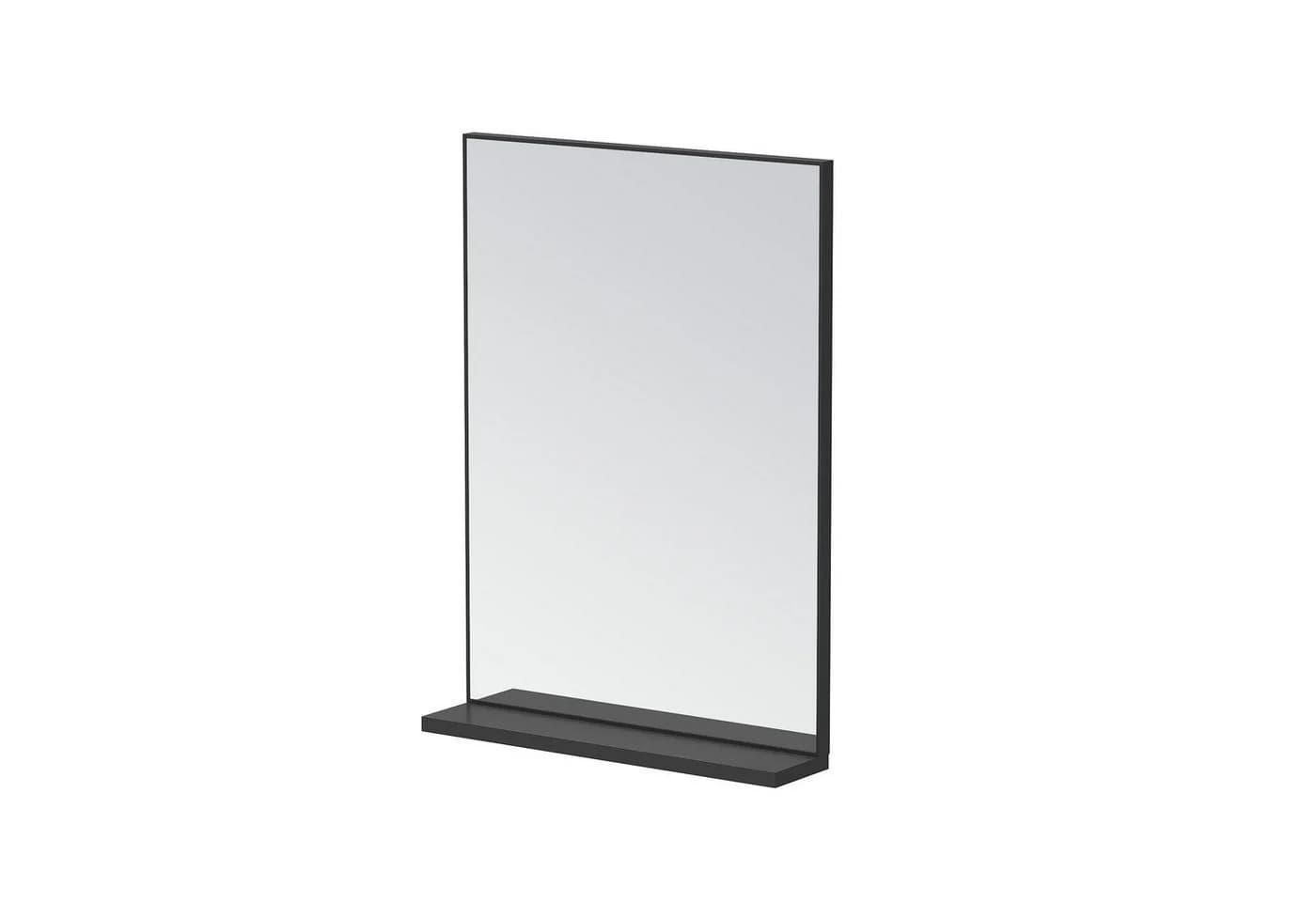 AQUALAVOS Badspiegel mit Ablage Aluminiumrahmen Schwarz matt - Bild 2