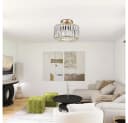 Riserva Kristall Deckenlampe E27 Gold Bild 3